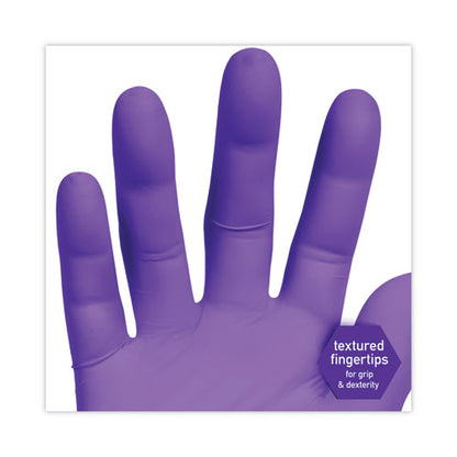 Purple Nitrile Exam Gloves, 242 Mm Length, Medium, Purple, 100/box