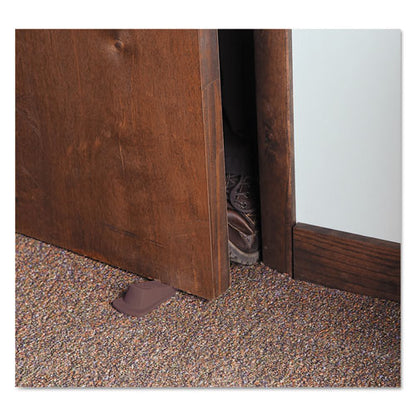 Big Foot Doorstop, No Slip Rubber Wedge, 2.25w X 4.75d X 1.25h, Brown, 2/pack