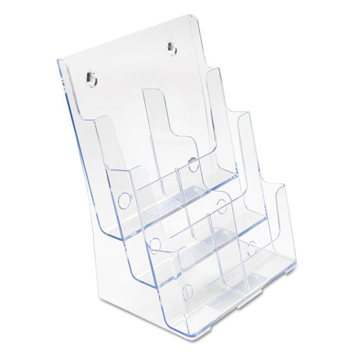 6-compartment Docuholder, Leaflet Size, 9.63w X 6.25d X 12.63h, Clear, Ships In 4-6 Business Days