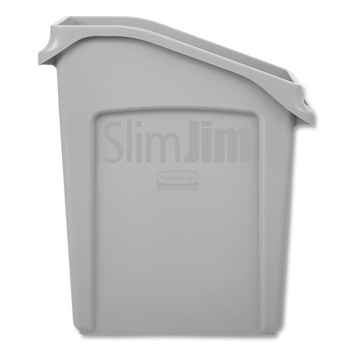 Slim Jim Under-counter Container, 13 Gal, Polyethylene, Gray