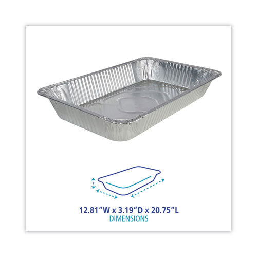 Aluminum Steam Table Pans, Full-size Deep, 3.19" Deep, 12.81 X 20.75, 50/carton