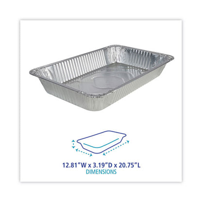 Aluminum Steam Table Pans, Full-size Deep, 3.19" Deep, 12.81 X 20.75, 50/carton