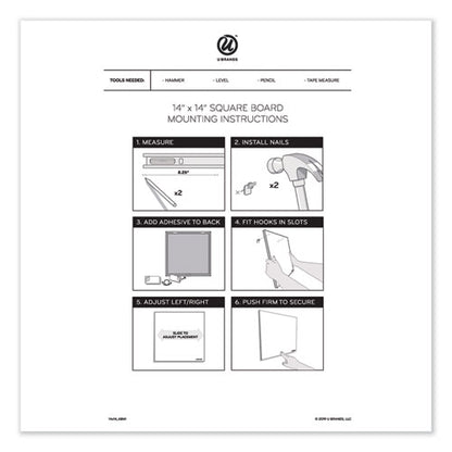 Tile Board Value Pack, (1) Tan Cork Bulletin, (1) White Magnetic Dry Erase, 14 X 14