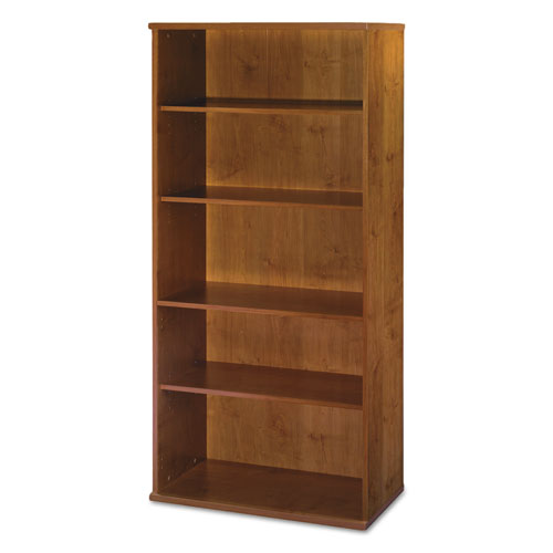 Series C Collection Bookcase, Five-shelf, 35.63w X 15.38d X 72.78h, Natural Cherry