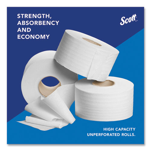 Essential Jrt Jumbo Roll Bathroom Tissue, Septic Safe, 2-ply, White, 3.55" X 1,000 Ft, 12 Rolls/carton