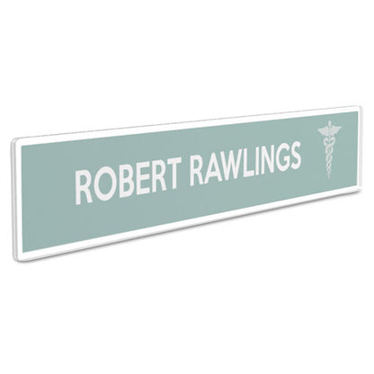 Superior Image Cubicle Nameplate Sign Holder, 8.5 X 2 Insert, Clear