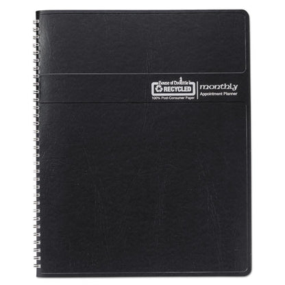 14-month Recycled Ruled Monthly Planner, 11 X 8.5, Black Cover, 14-month (dec To Jan): 2023 To 2025