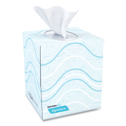 Signature Facial Tissue, 2-ply, White, Cube, 90 Sheets/box, 36 Boxes/carton