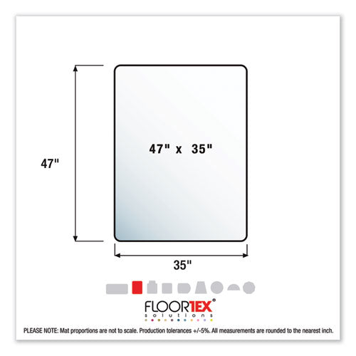 Cleartex Ultimat Polycarbonate Chair Mat For Low/medium Pile Carpet, 35 X 47, Clear