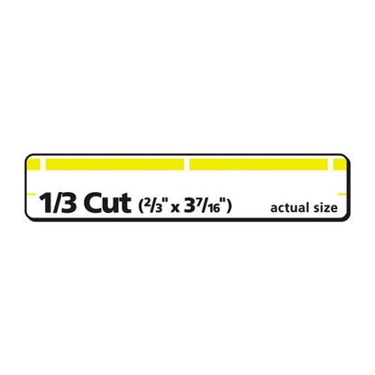 Permanent Trueblock File Folder Labels With Sure Feed Technology, 0.66 X 3.44, Yellow/white, 30/sheet, 50 Sheets/box