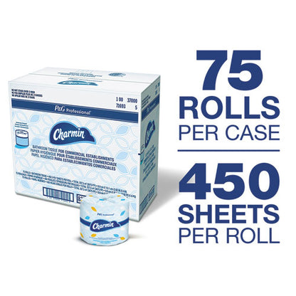 Commercial Bathroom Tissue, Septic Safe, Individually Wrapped, 2-ply, White, 450 Sheets/roll, 75 Rolls/carton