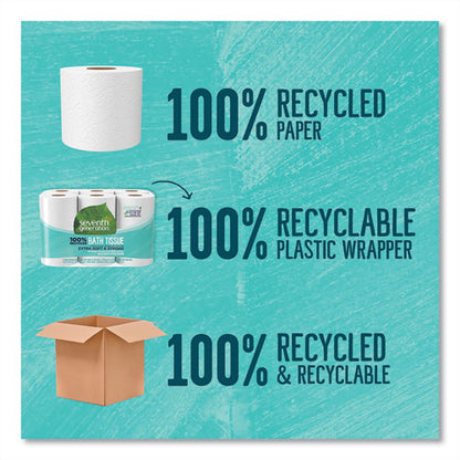 100% Recycled Bathroom Tissue, Septic Safe, 2-ply, White, 240 Sheets/roll, 12 Rolls/pack, 4 Packs/carton