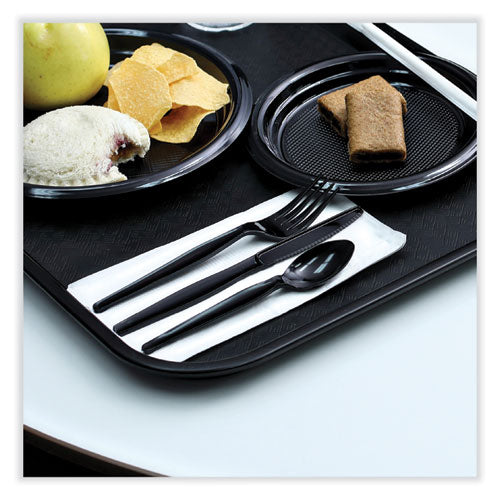 Heavyweight Wrapped Polystyrene Cutlery, Knife, Black, 1,000/carton