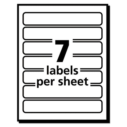 Removable File Folder Labels With Sure Feed Technology, 0.66 X 3.44, White, 7/sheet, 36 Sheets/pack