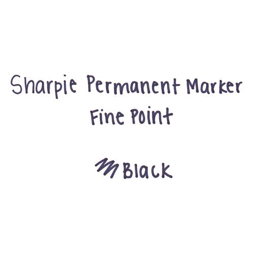 Fine Tip Permanent Marker Value Pack, Fine Bullet Tip, Black, 36/pack