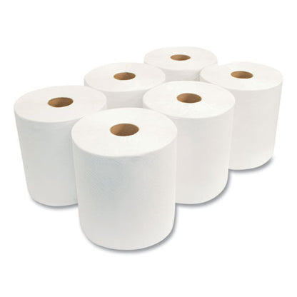 Morsoft Universal Roll Towels, 1-ply, 8" X 800 Ft, White, 6 Rolls/carton