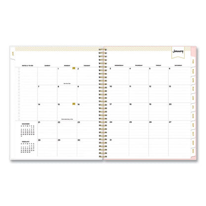 Day Designer Coming Up Roses Create-your-own Cover Weekly/monthly Planner, 11 X 8.5, Blush/cream Cover,12-month(jan-dec):2024