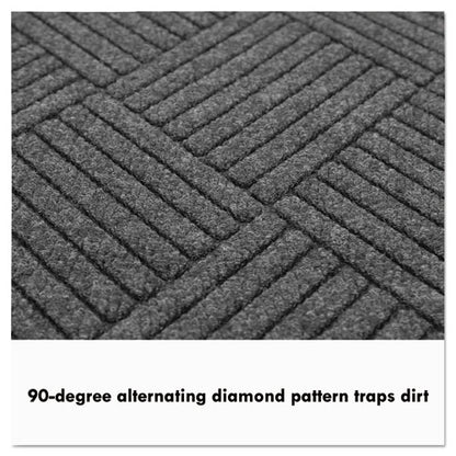 Ecoguard Diamond Floor Mat, Single Fan, 36 X 72, Charcoal