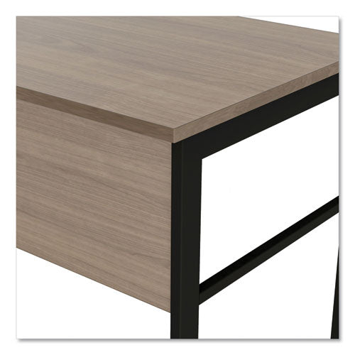 Urban Series Desk Workstation, 59" X 23.75" X 29.5", Natural Walnut