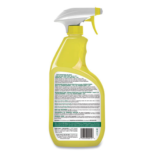 Industrial Cleaner And Degreaser, Concentrated, Lemon, 24 Oz Spray Bottle, 12/carton