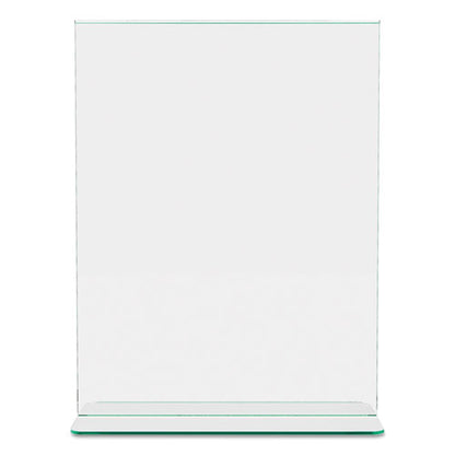 Superior Image Premium Green Edge Sign Holders, 8.5 X 11 Insert, Clear/green