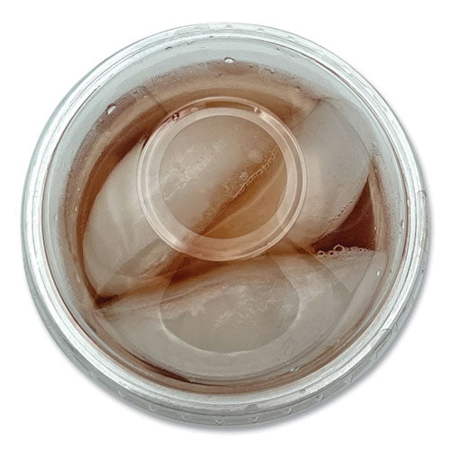 Pet Cold Cup Dome Lids, Fits 9 Oz To 10 Oz Pet Cups, Clear, 100/pack