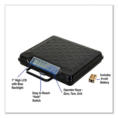 Portable Electronic Utility Bench Scale, 100 Lb Capacity, 12.5 X 10.95 X 2.2  Platform