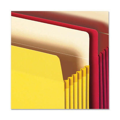 Colored File Pockets, 5.25" Expansion, Letter Size, Assorted Colors, 5/box