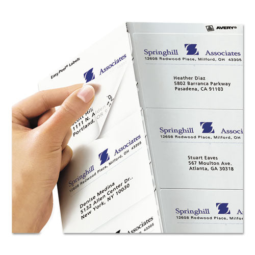 Matte Clear Easy Peel Mailing Labels W/ Sure Feed Technology, Inkjet Printers, 3.33 X 4, Clear, 6/sheet, 10 Sheets/pack