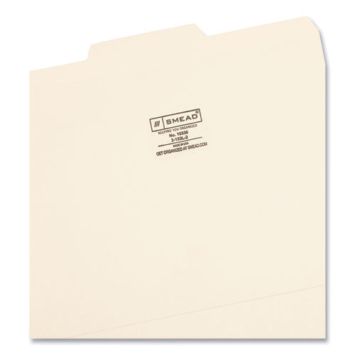 Reinforced Tab Manila File Folders, 1/3-cut Tabs: Center Position, Letter Size, 0.75" Expansion, 11-pt Manila, 100/box