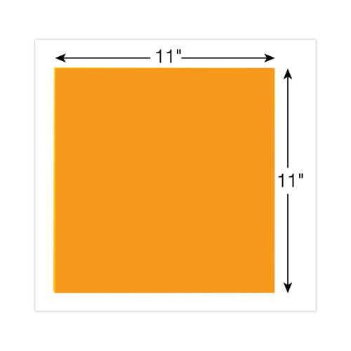 Big Notes, Unruled, 11 X 11, Orange, 30 Sheets