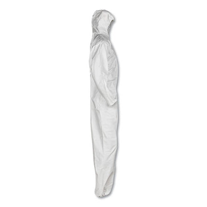 A20 Breathable Particle Protection Coveralls, Zipper Front, Large, White