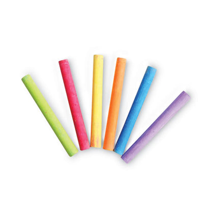 Chalk, 3" X 0.38" Diameter, 6 Assorted Colors, 12 Sticks/box