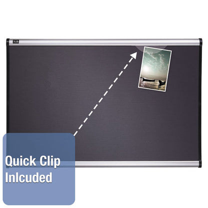 Prestige Gray Diamond Mesh Bulletin Board, 36 X 24, Gray Surface, Silver Aluminum/plastic Frame