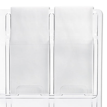 Reveal Clear Literature Displays, 24 Compartments, 30w X 2d X 41h, Clear
