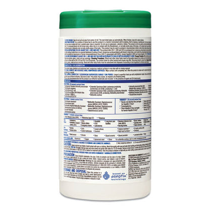 Hydrogen Peroxide Cleaner Disinfectant Wipes, 9 X 6.75, Unscented, White, 95/canister, 6 Canisters/carton
