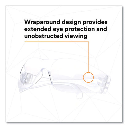 Virtua Protective Eyewear, Clear Polycarbonate Frame, Clear Polycarbonate Lens