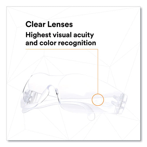 Virtua Protective Eyewear, Clear Polycarbonate Frame, Clear Polycarbonate Lens