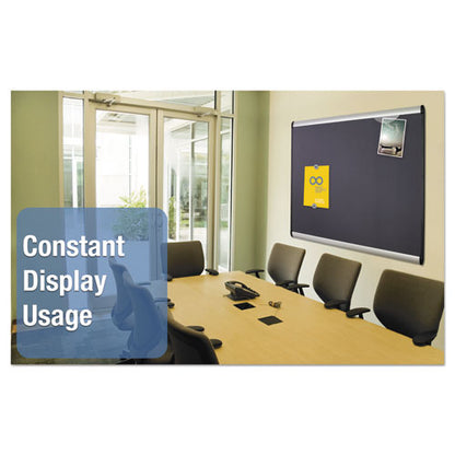 Prestige Plus Magnetic Fabric Bulletin Boards, 72 X 48, Gray Surface, Silver Aluminum Frame