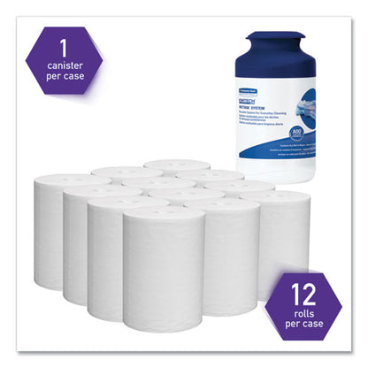 Wettask System Prep Wipers For Bleach/disinfectants/sanitizers Hygienic Enclosed System Refills, W/canister, 55/rl,12 Roll/ct