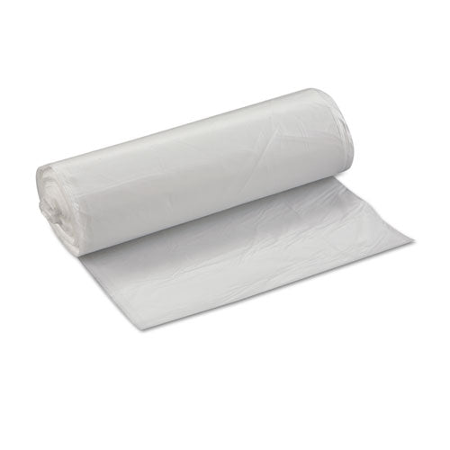 High-density Interleaved Commercial Can Liners, 33 Gal, 17 Microns, 33" X 40", Clear, 25 Bags/roll, 10 Rolls/carton