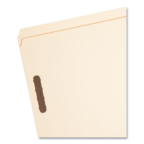 Top Tab Fastener Folders, Straight Tabs, 0.75" Expansion, 2 Fasteners, Letter Size, Manila Exterior, 50/box