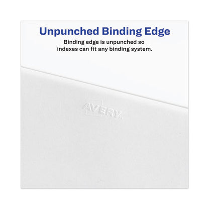 Avery-style Preprinted Legal Bottom Tab Dividers, 26-tab, Exhibit O, 11 X 8.5, White, 25/pack