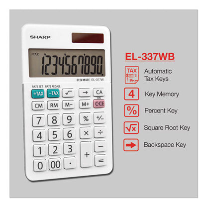 El-377wb Large Pocket Calculator, 10-digit Lcd