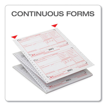 W-2 Tax Forms For Dot Matrix Printers, Fiscal Year: 2023, Six-part Carbonless, 5.5 X 8.5, 2 Forms/sheet, 24 Forms Total