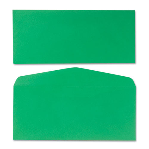 Colored Envelope, #10, Commercial Flap, Gummed Closure, 4.13 X 9.5, Green, 25/pack