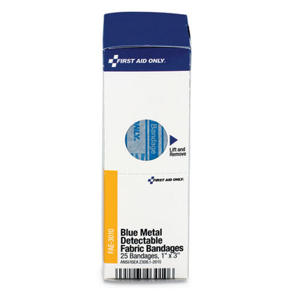 Refill For Smartcompliance General Cabinet, Blue Metal Detectable Bandages,1 X 3, 25/box