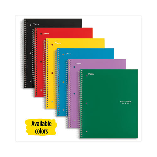 Wirebound Notebook, 1-subject, Wide/legal Rule, Randomly Assorted Cover Color, (100) 10.5 X 8 Sheets, 6/pack