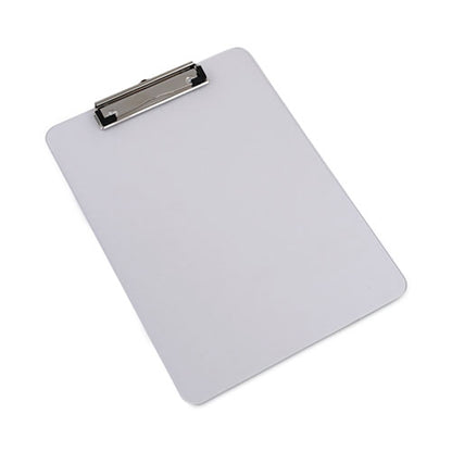Plastic Clipboard With Low Profile Clip, 0.5" Clip Capacity, Holds 8.5 X 11 Sheets, Clear