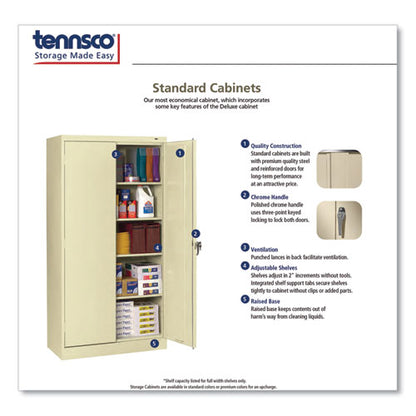 72" High Standard Cabinet (assembled), 30w X 15d X 72h, Putty